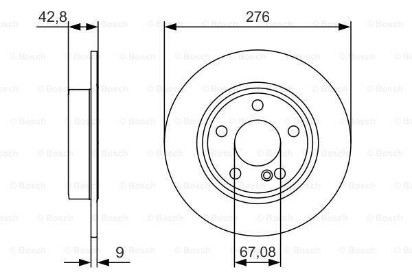 Fits Mercedes A-Class 2012-2018 B-Class 2011-2018 Brake Disc Rear Ikio gallery