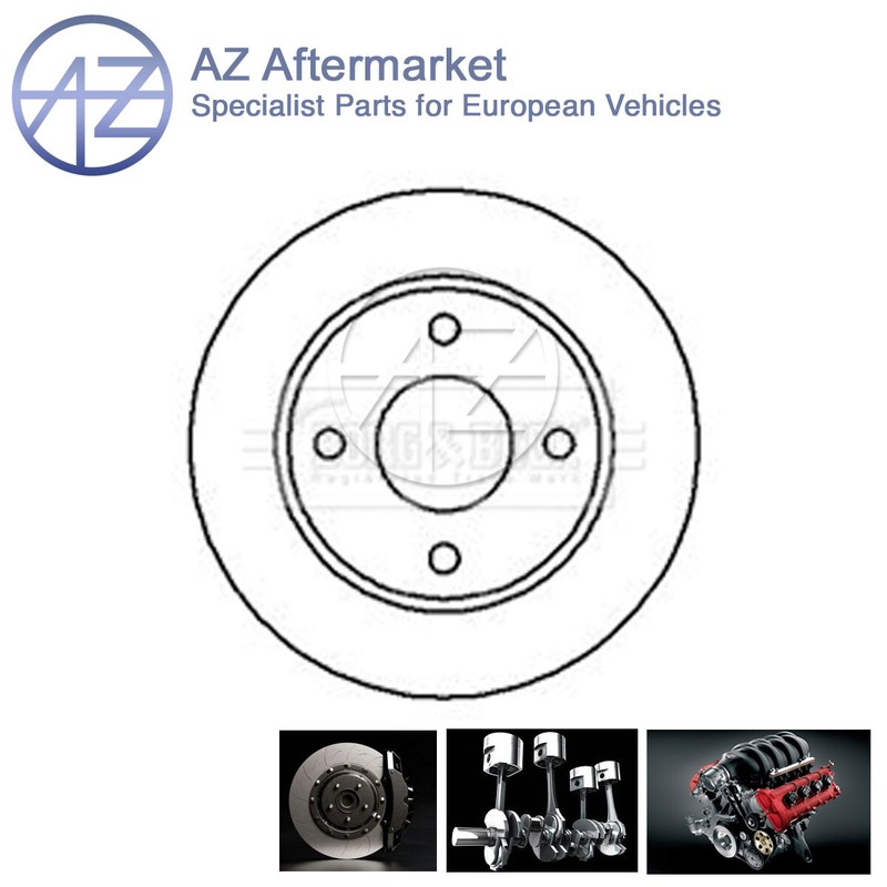 Fits Ford Ka Fiesta 1.2 1.3 1.4 1.8 D AZ Front 1x Brake Disc 96FX1125BA