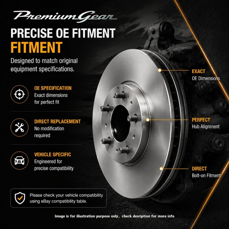Rear Premium Disc Rotors+Brembo NAO Brake Pads 282mm for Audi A3 8P1 8P7 04-13 gallery