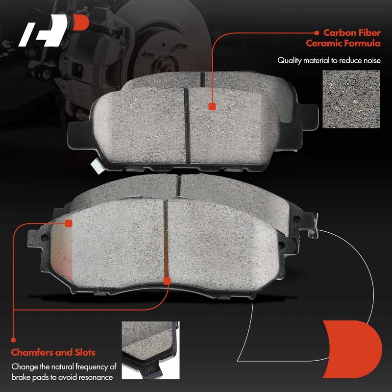 Drilled Brake Rotor & Ceramic Brake Pads Front & Rear for INFINITI G37 M35 QX50 gallery