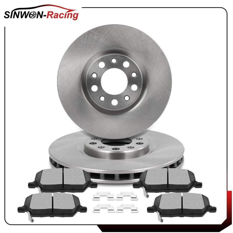 (4) Front Brake Rotors and Brake Pads Kit For Jeep Compass Renegade Fiat 500X
