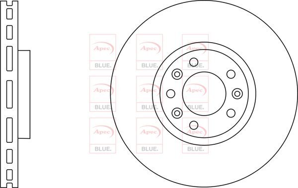 Brake Discs Pair Front FOR PEUGEOT 5008 165bhp 1.6 16->ON Petrol Blue gallery