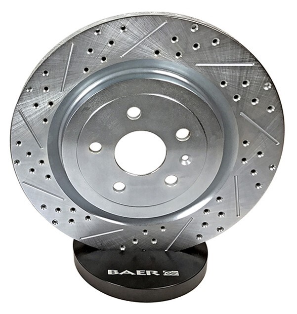 1994-2004 FORD MUSTANG REAR BRAKE ROTORS BAER DECELA DRILLED SLOTTED 54017-020 gallery