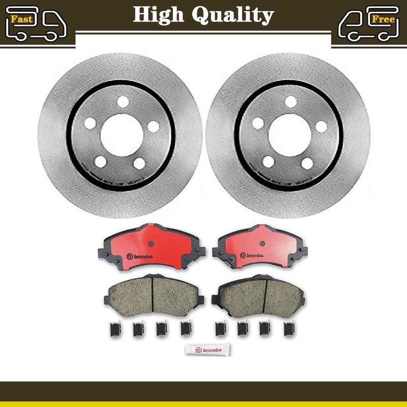 Front Disc Brake Pads Disc Rotors Fits Dodge Nitro 4.0L 3.7L Jeep Liberty 3.7L