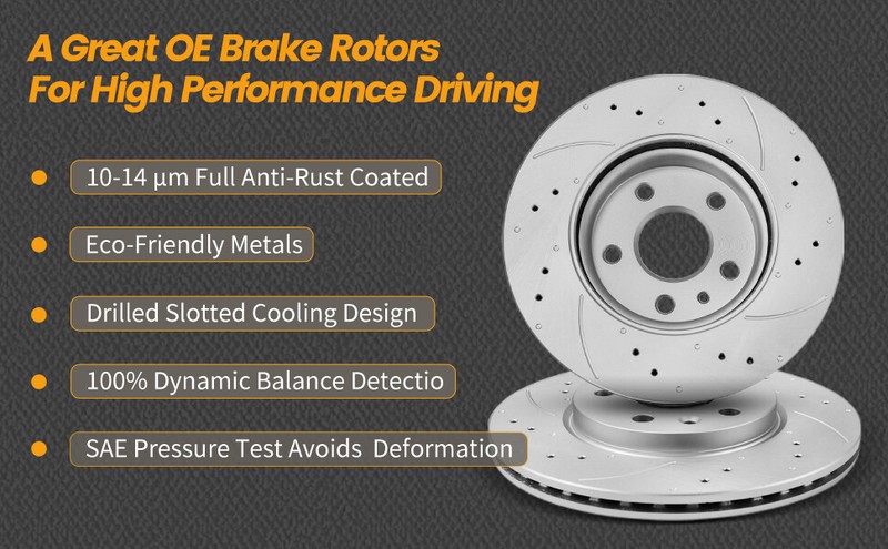 AWD Rear Drilled Brake Rotors & Brake Pads for Dodge Charger Magnum Challenger gallery