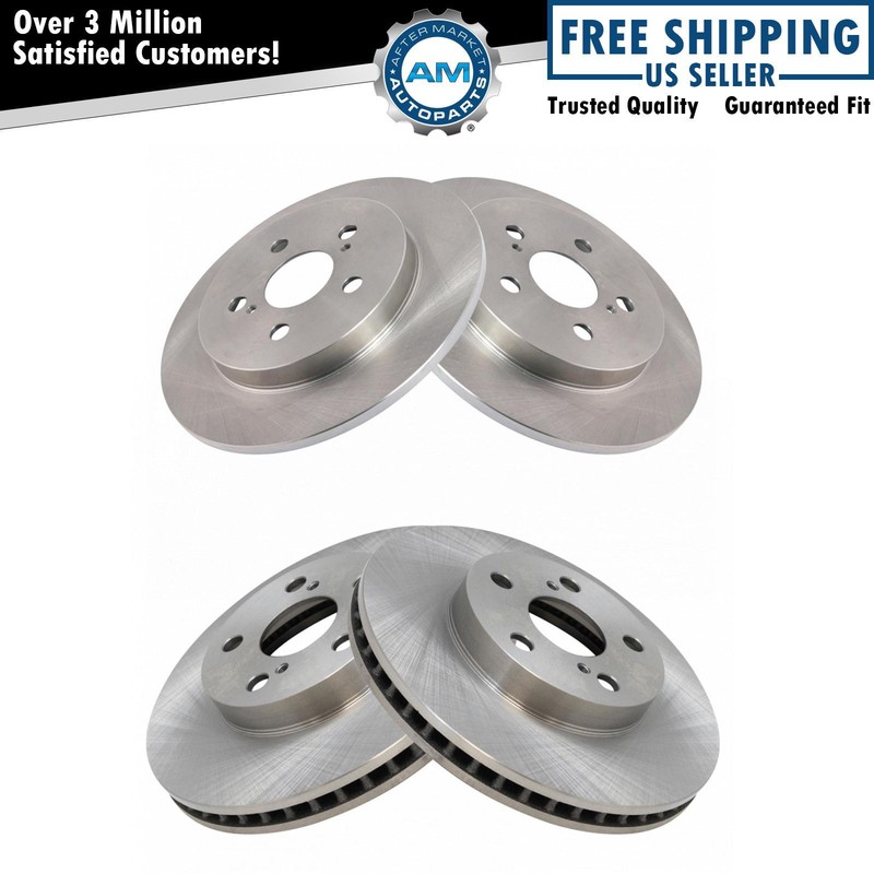 Front & Rear Replacement Disc Brake Rotor Kit for Prius Plug-in CT200h Prius
