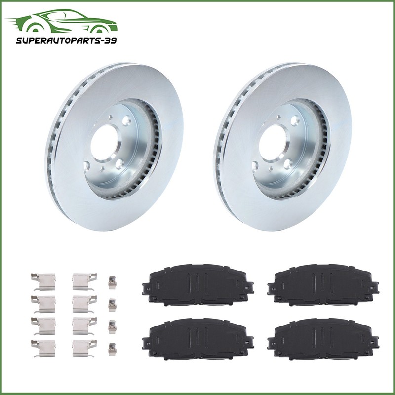 Front Disc Brake Rotors & Ceramic Brake Pads For Scion iQ Toyota Yaris Prius C