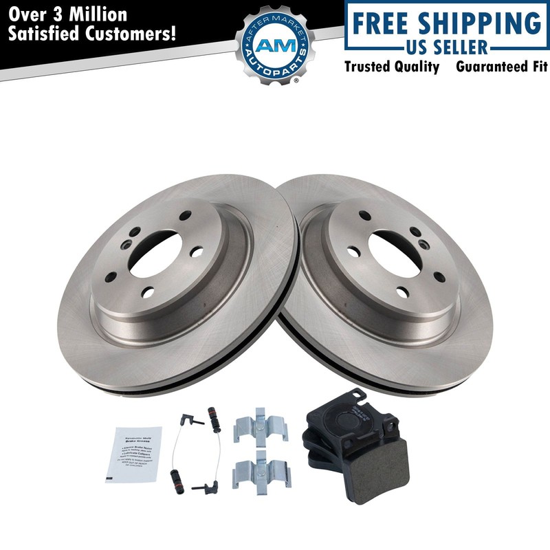 Rear Brake Pad & Rotor Kit Ceramic Fits 2000 Mercedes-Benz CL500