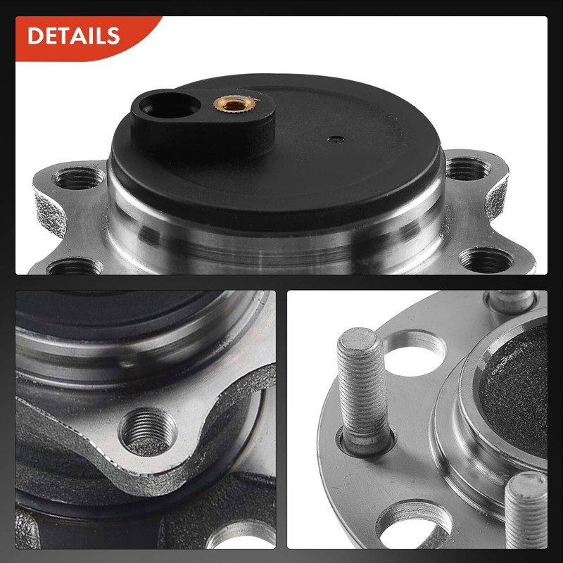 A-Premium Rear Drilled Rotor &Pad+Wheel Hub Bearing Assy for Chrysler Dodge Jeep gallery