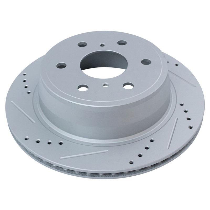 TRQ Performance Drilled Slotted Coated Rotor Front & Rear Set of 4 for GMC gallery