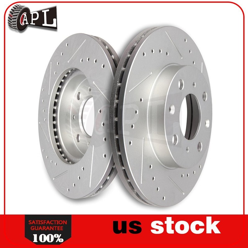 Front Brake Rotors For 1990 – 2000 Honda Civic Sedan Hatchback Drilled Slotted