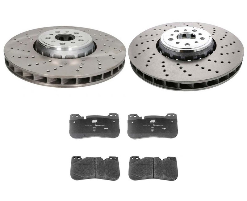 SHW OEM Front Brake Kit 395mm Drill Disc Rotors Genuine Pads for BMW F91 F92 F93