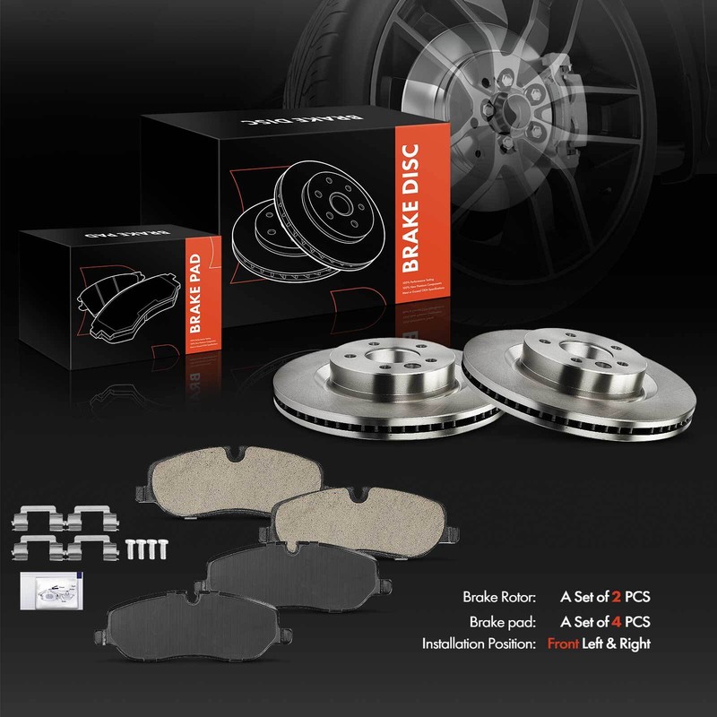 6x Front Disc Brake Rotors & Ceramic Brake Pads for Land Rover Range Rover Sport gallery