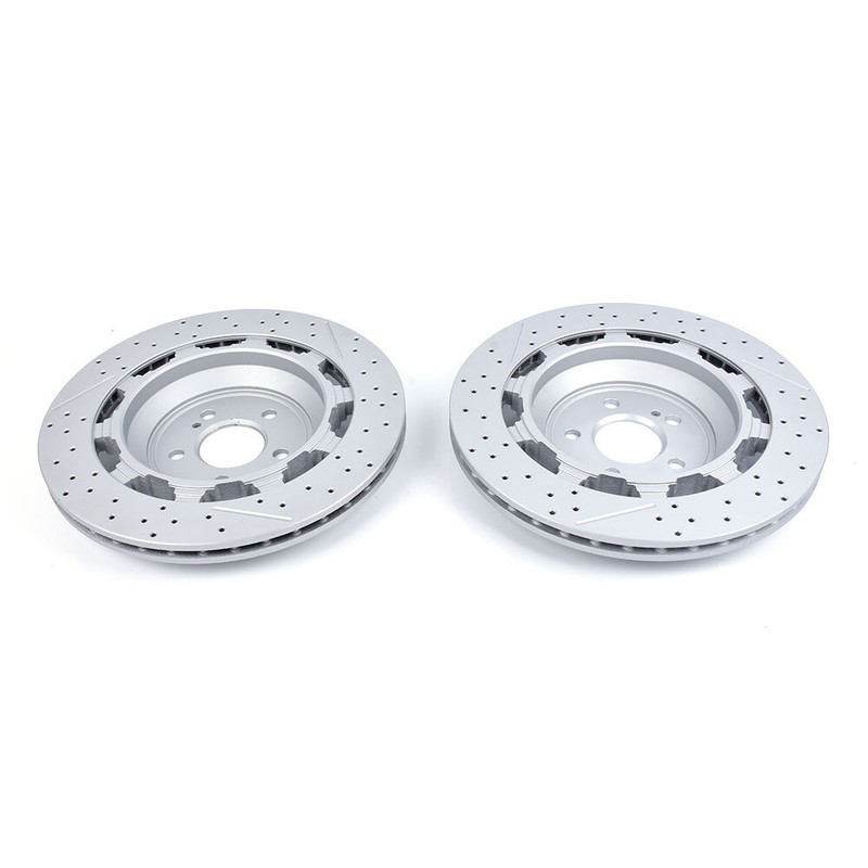 Pair Rear Brake Rotors For Mercedes-benz W222 S450 S63 S65 AMG 2014- A2224232012 gallery