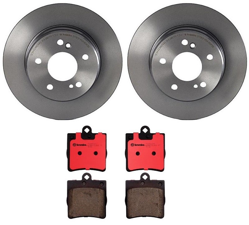 Brembo Rear Brake Kit Disc Rotors Ceramic Pads For Crossfire MB R171 W203 CL203