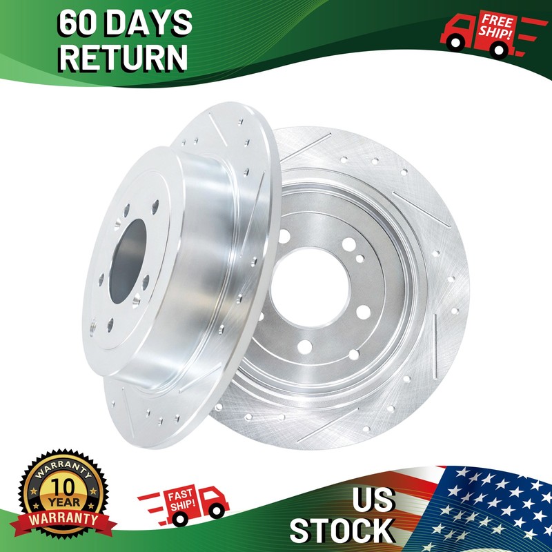 302mm 982104R2 Drilled Rear Brake Rotors