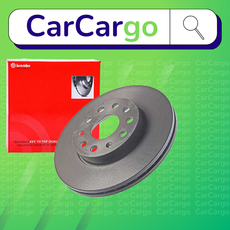 Brembo Vented Front Brake Discs Pair Audi A3 1.4 TFSI g-tron 2013-2020 276 mm