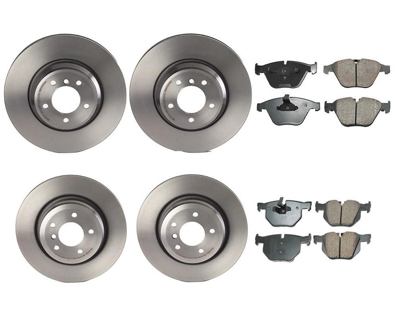 Akebono Front Rear Brake Kit Euro Ceramic Pad Set Rotors For BMW E90 E92 E93 E84