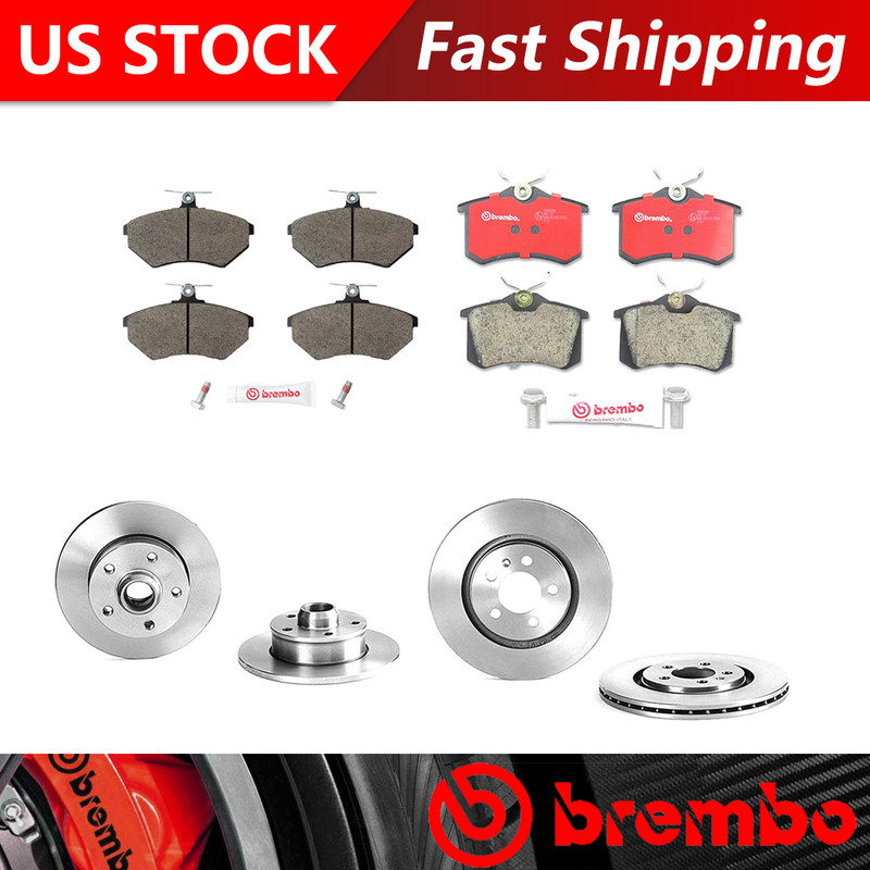 Fits 1994-1995 Volkswagen Passat Front Rear Kit Brake Rotors Ceramic Pads Brembo