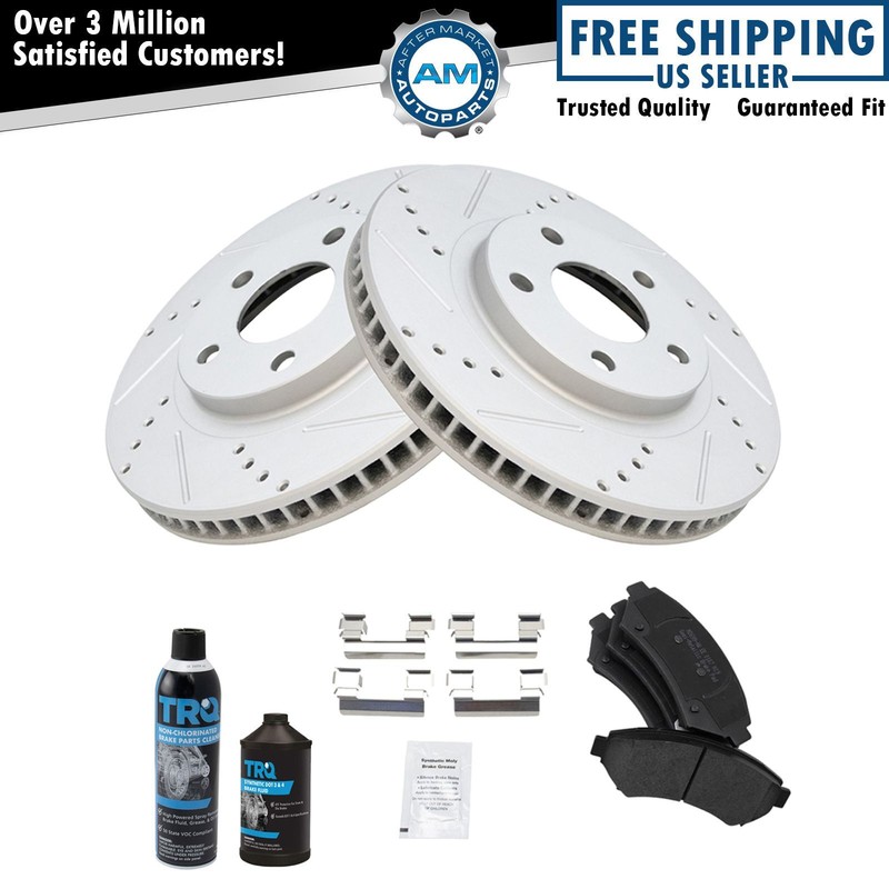 Performance Brake Rotor & Metallic Pad Front Kit w/Chemicals