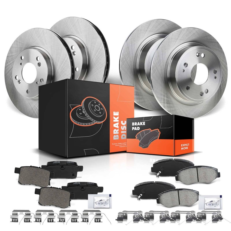 12x Front & Rear Disc Brake Rotors & Brake Pads for Honda Accord 2008 2009-2017
