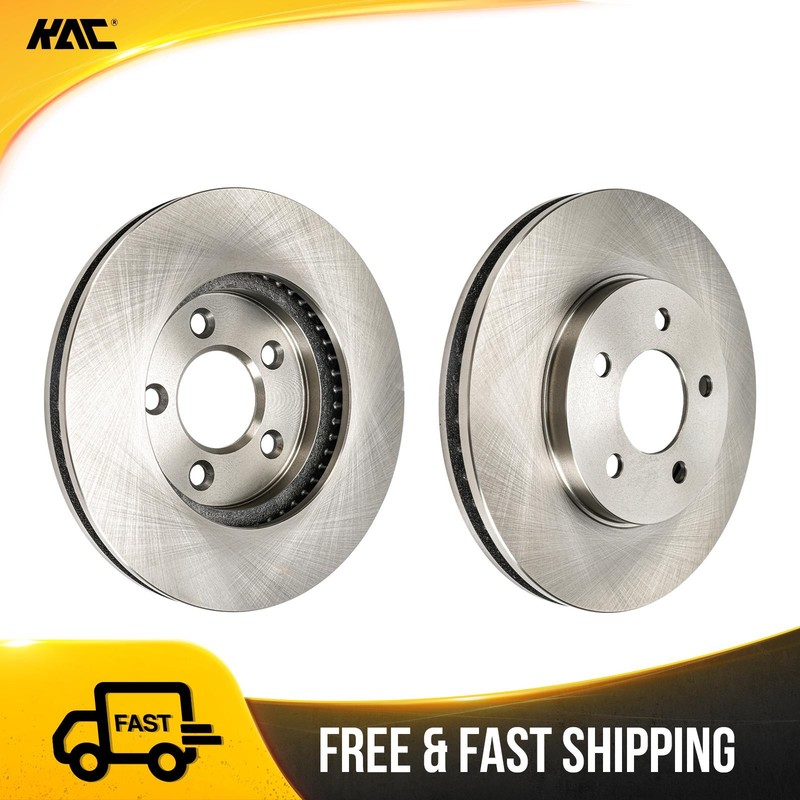 Front Vented Brake Rotors Set of 2 for 2005-2010 Ford Mustang V6 4.0L 54130