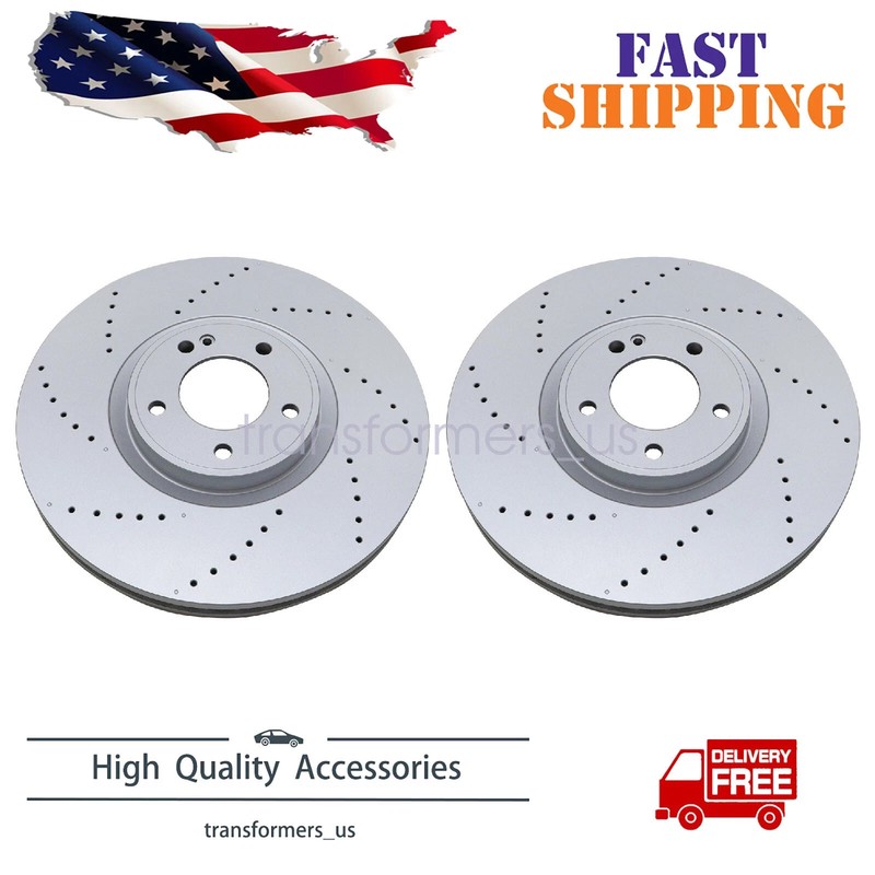 2X For Mercedes G63 AMG 2019 – 2023 Front Brake Discs Rotors 4634210500