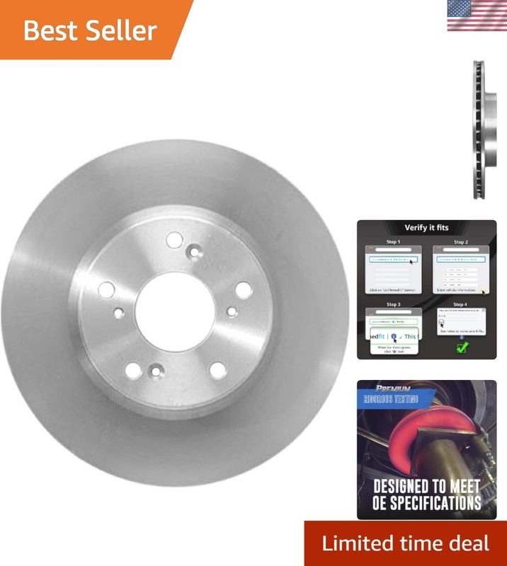 Durable 282mm Cast Iron Front Brake Rotor for Acura ILX & Honda Accord