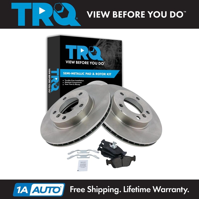 TRQ Front Brake Pad & Rotor Kit Fits 2000 BMW 323Ci 1998-2000 323i 1998 328i Z3