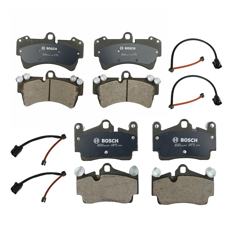 Bosch Front and Rear Disc Brake Pad & Sensors Kit For Q7 Cayenne Touareg