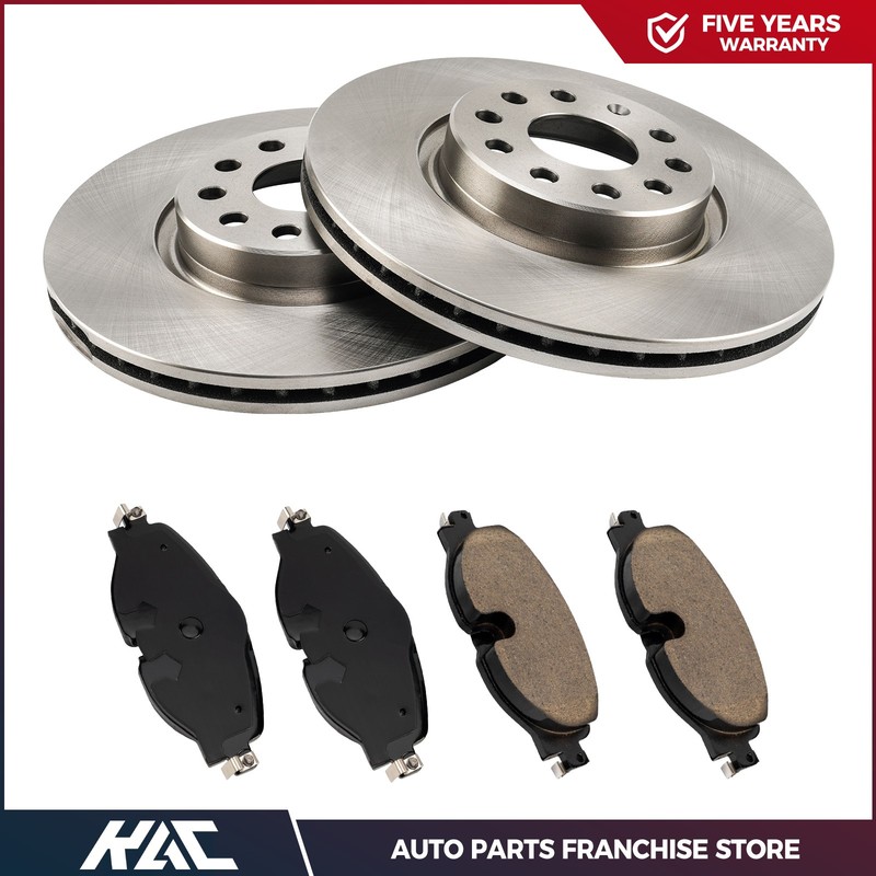 Front Brake Rotors and Pads Kit Fits Volkswagen GTI 2015 2016 Golf 2017-2019