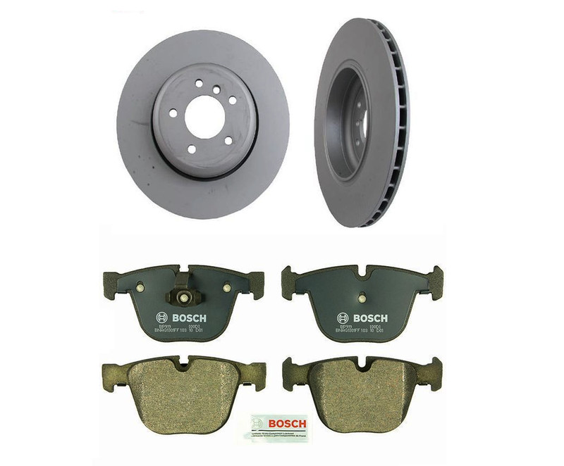2ZIMMERMANN REAR Disc Rotor BOSCH Brake Pad Kit BMW 04-2010 535i 545 550 645 650