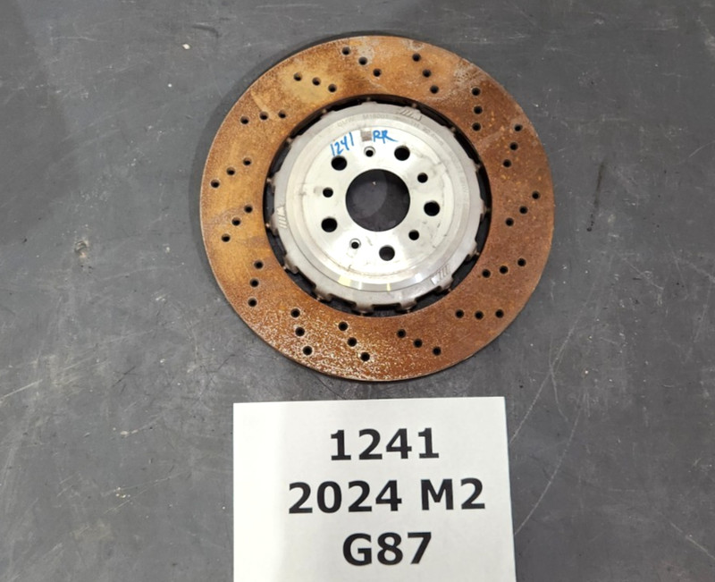 ✅ 21-24 OEM BMW G87 G80 G82 Rear Right Passenger Brake Disc Rotor Perforated 3k