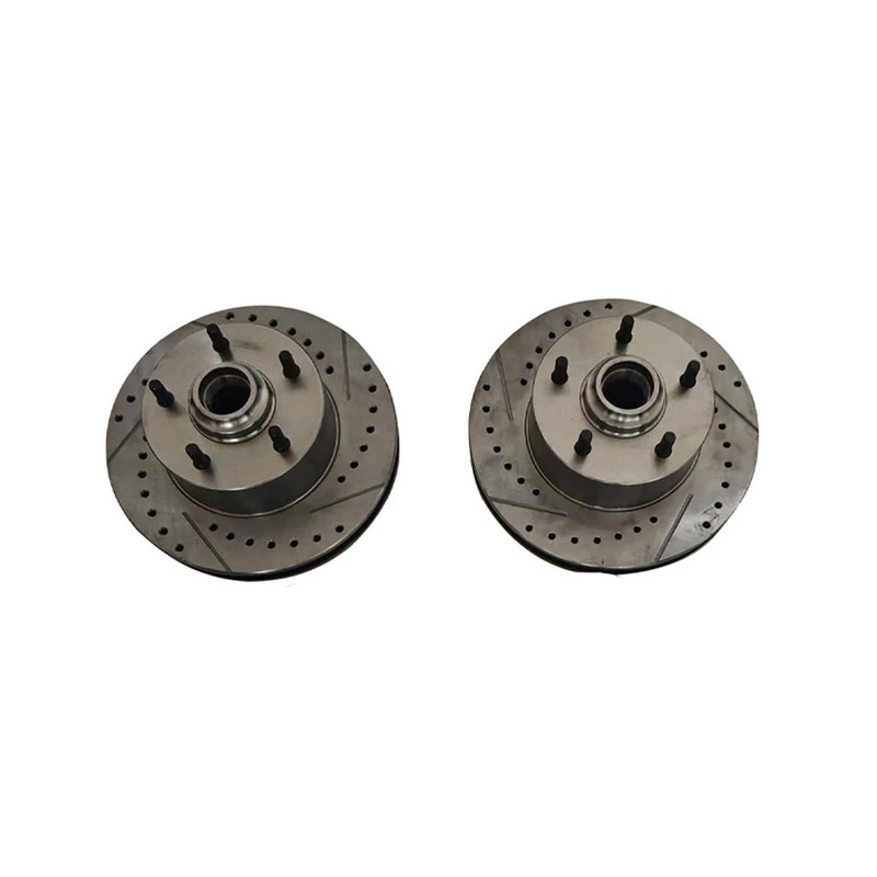For 1955-1957 Chevy Car Front Disc Brake Kit, Drilled / Slotted gallery