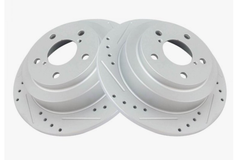 Baer Crossed Drilled Pair Rear 2002+ Subaru WRX Non-STI 5x100 31043-020 USA MADE gallery