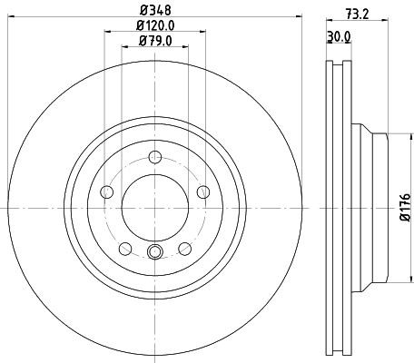 Hella Brake Disc Set Front 54553PRO For BMW 3 Convertible OEM gallery