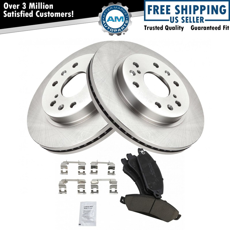 Front Premium Posi Ceramic Disc Brake Pads & Rotors Kit for Chevy GMC