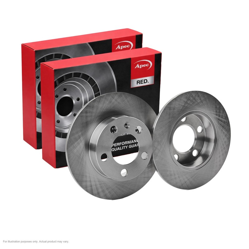 2x APEC Rear Brake Discs For SKODA RAPID (NH3, NK3, NK6) 1.0 70kW/95HP/999cc