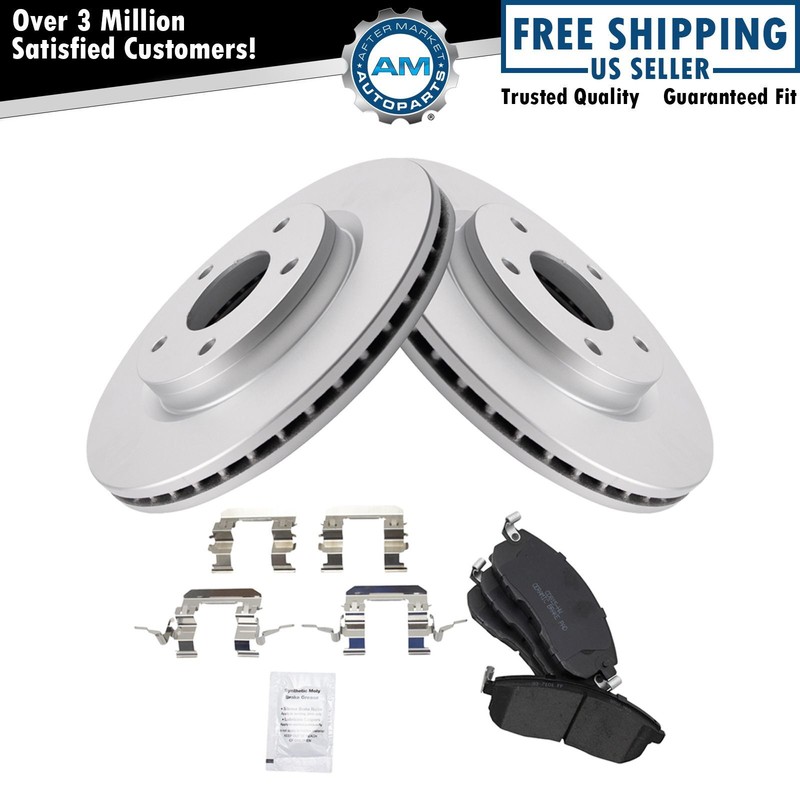 Front Brake Pad & Coated Rotor Kit Premium Ceramic for Nissan Sentra Brand