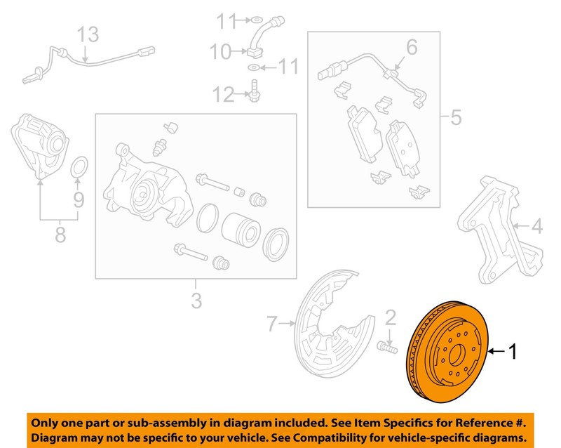 GM OEM 19-23 Escalade ESV Rear Suspension Brake Components-Rotor 13552815