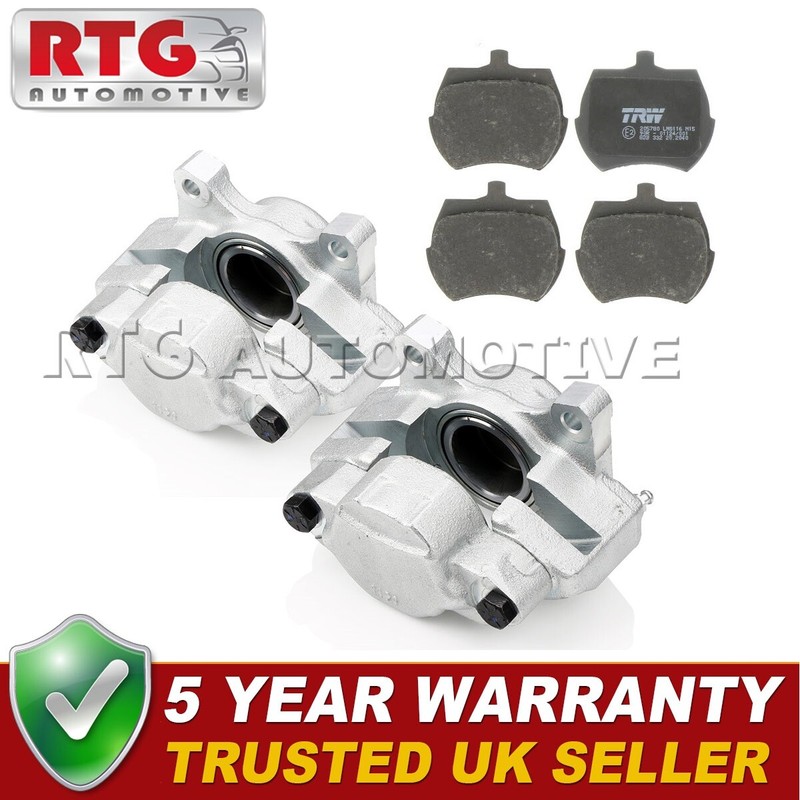 Brake Caliper Front Left + Right + TRW Pads Fits Mini 1984-2000 with 8.4″ Discs