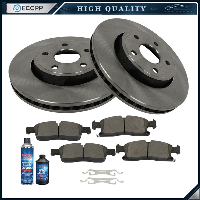 Front Disc Rotors Brake Pads Kit for Dodge Durango Jeep Grand Cherokee 2011-2021