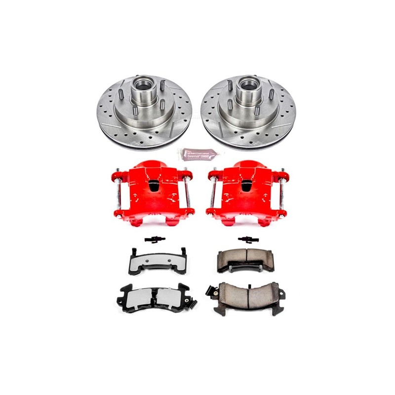 KC1985-36 Powerstop Brake Kit With Calipers 2-Wheel Set Front for Chevy Jimmy gallery