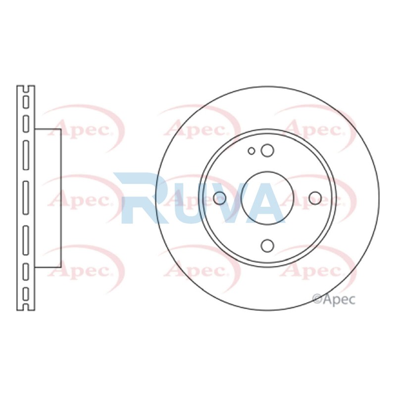 Fits Mazda MX-5 1990-1998 1.3 1.6 Ruva Front Brake Disc NA013325XD