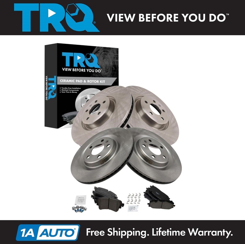 TRQ Brake Pad & Rotor Kit Ceramic Fits 18-20 Audi