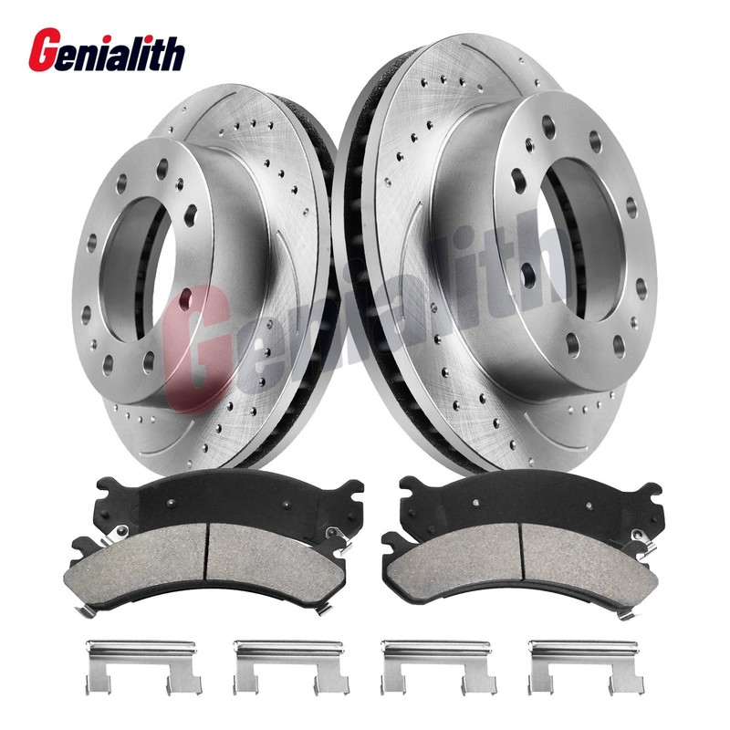 Front Disc Rotors Ceramic Brake Pads for Silverado Sierra 2500 HD Express 3500