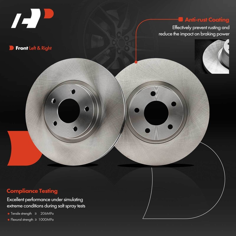 A-Premium Front Disc Brake Rotors & Ceramic Pads for Mazda 3 2007-2013 L4 2.3L gallery