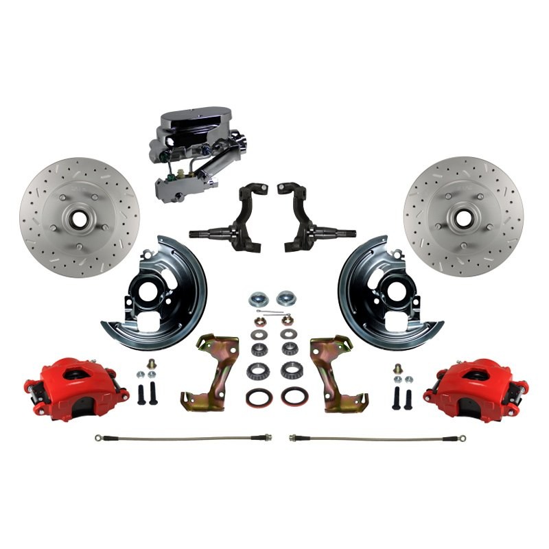 For Chevy Camaro 67-69 Drilled & Slotted Front Disc Brake Conversion Kit