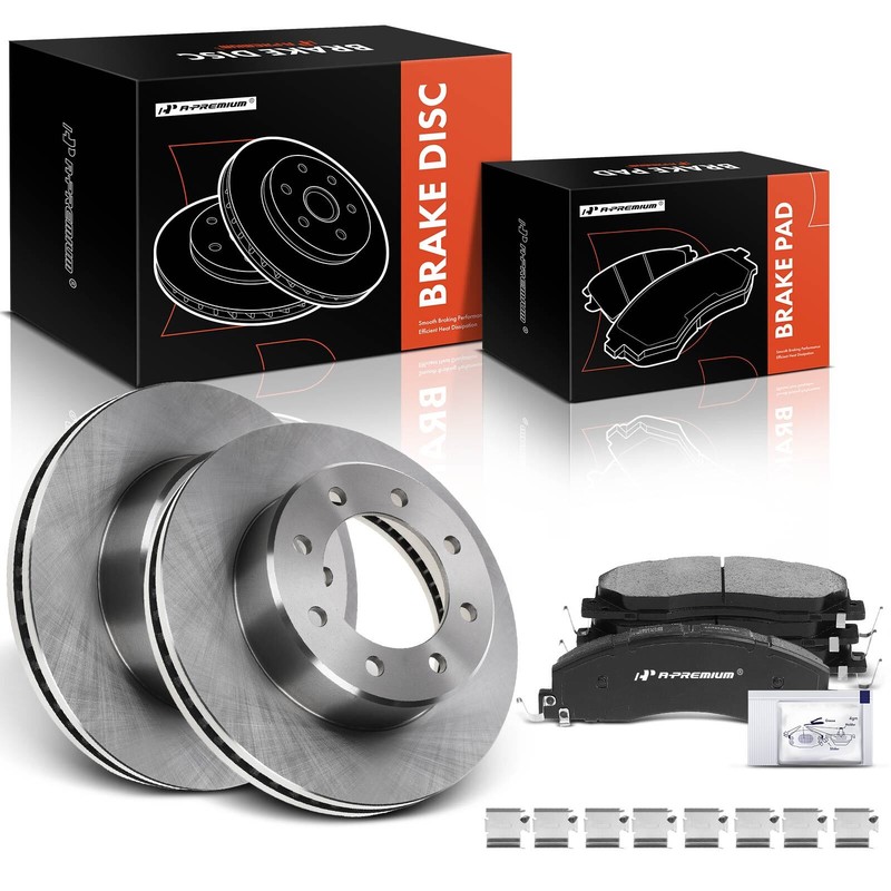 A-Premium Front Disc Brake Rotors & Ceramic Pads for Dodge Ram 2500 3500 09-10