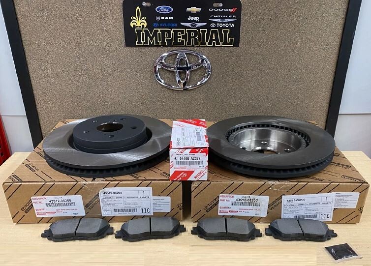 2019-2023 LEXUS ES300h GENUINE OEM NEW FRONT BRAKE ROTORS AND TCMC BRAKE PADS